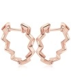Unique Wavy Design Silver Hoop Earring HO-2515